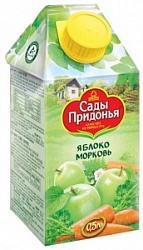 Сок Сады Придонья 1л Морковно-Яблочный т/п