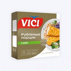 Рыбные порции Вичи 360г Аляска из филе рубленого в нежном кляре