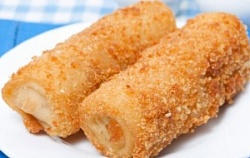 Блинчики с лососем в сухарях с/м. вес.