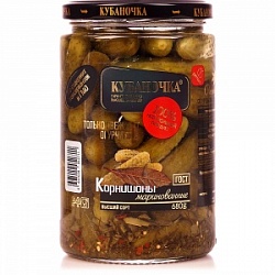 Огурчики Кубаночка 680мл корнишоны маринованные ст/б