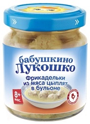 Бабушкино Лукошко фрикадельки 100г Мясо Цыплят в бульоне 8мес+ ст/б
