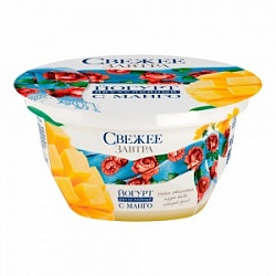Йогурт Свежее Завтра 180г Манго 2,6% пл/ст