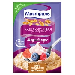 Каша Мистраль 40г овсяная Ягодный Мусс