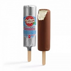 Мороженое Чистая Линия 80г Эскимо Российское пломбир (круглое) ванил в мол шок, 40шт