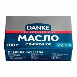 Масло Данке 180г Сливочное 72,5%