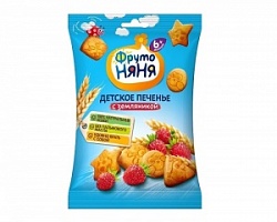 Печенье ФрутоНяня 50г пшеничное с земляникой