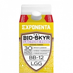 Напиток кисломолочный Экспонента 0,5л BIO-SKYR Безлактозная 3в1 Ананас-Кокос