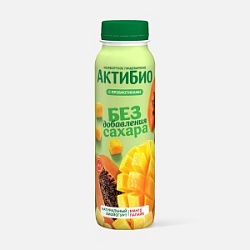 Йогурт АктиБио 260г Манго-Папайя без сахара 1,5% бут