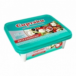 Сыр рассольный Сиртаки 200г Кубиками 50%