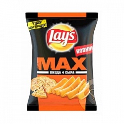 Чипсы Лейз Макс 100г Пицца 4 сыра