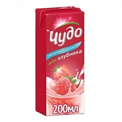 Коктейль молочный Чудо 0,2л Клубника 2%