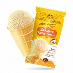 Крымское мороженое 80г Стакан крем-брюле заварной Домашний рецепт(30)
