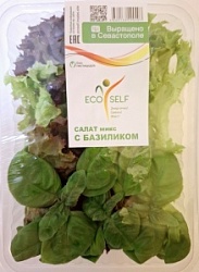 Салат Эко Лайф 75г Микс с базиликом