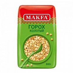 Горох Макфа 800г колотый шлифованный