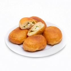 Пирожки жареные с яйцом и луком 40г