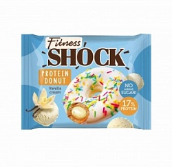Пончик Фитнес Шок 70г глазиров.Донат с ванильной начинкой