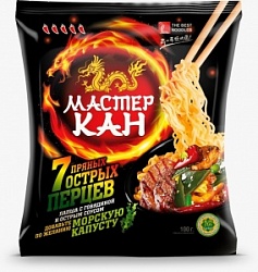 Лапша Мастер Кан 107г 7 перцев с морской капустой и с говядиной пакет