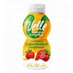 Продукт растительный Велле 230г Кокосовый Питьевой Клубника+Земляника