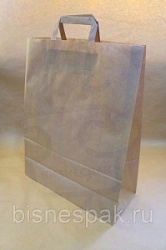 Пакет крафт 350*150*450 с плоск ручк