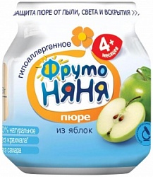 ФрутоНяня пюре 100г д/дет.ран.возр. Яблоко ст/б