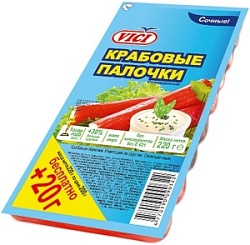 Крабовые палочки Вичи 200г+20г охлажденные