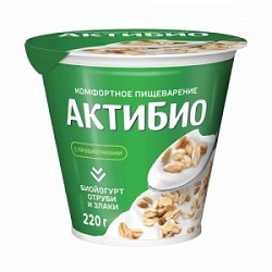 Йогурт АктиБио 220г Отруби-Злаки 2,9% ст