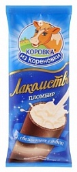Коровка из Кореновки Мороженое 90г пломбир в шок-сливочн.глаз.Лакомство