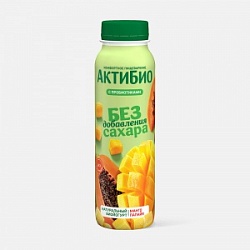 Йогурт АктиБио 260г Манго-Папайя без сахара 1,5% бут
