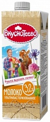 Молоко Вкуснотеево 0,95л ультрапаст 3,2% тб слим