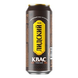 Квас Лидский 0,45л Тёмный ж/б