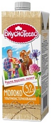 Молоко Вкуснотеево 0,95л ультрапаст 3,2% тб слим