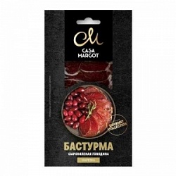 Бастурма Каса Маргот 50г из говядины нарезка мясной деликатес с/в